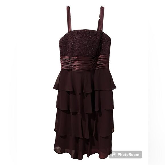 R&M Richards Cocktail Tiered Party Dress - Picture 1 of 8